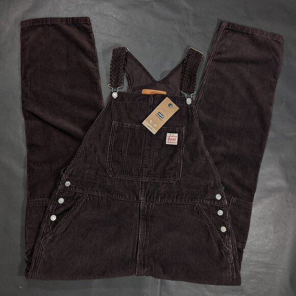 Levis Men`s Corduroy Overalls Size XL 40x30 Work Wear Relaxed 100% Cotton - Picture 1 of 12